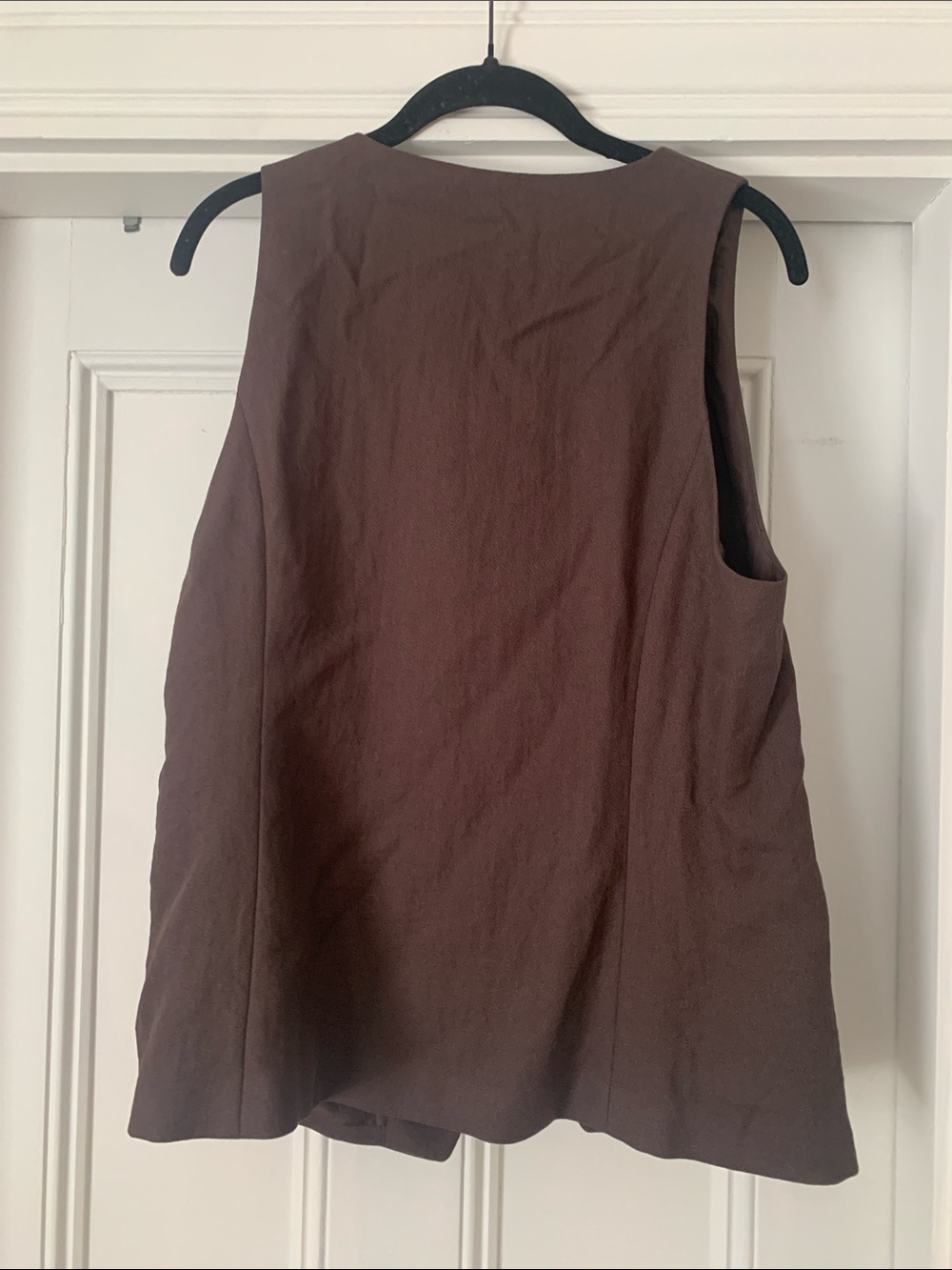 H&M Women's Dark Brown Button Front Vest - Picture 2 of 4
